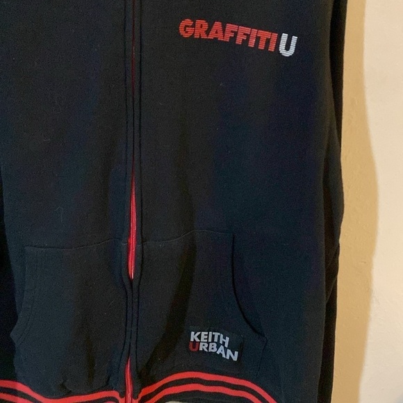 Keith Urban GraffitiU 2018 tour zip up hoodie men’s size large - Picture 2 of 8